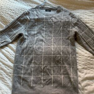 Men’s Zara Gray Plaid Sweater